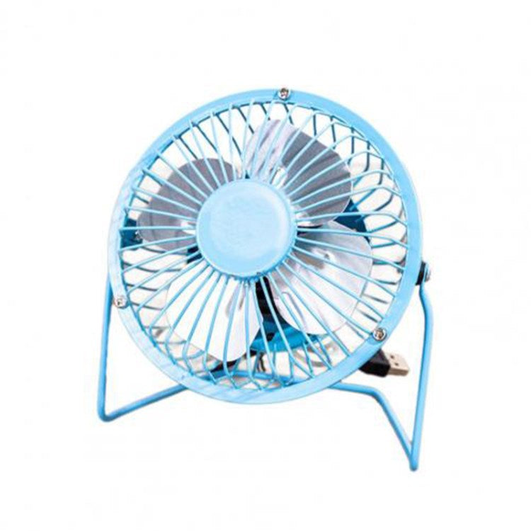 Wrought Iron Portable Table Fan 4 inch Mini Cooling Fan for Office Fan Support 360-Degree Adjustable