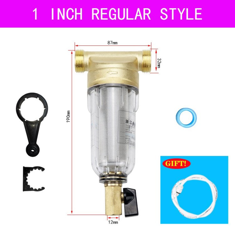 1 inch Tap Water Purifier Pre-Filter Filtering System Water Filter for Home