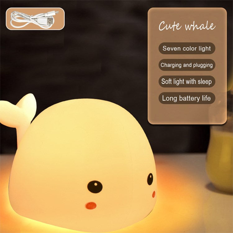 Creative Cartoon Kids Light USB Bedside Lamp Silicone Baby Light for Bedroom