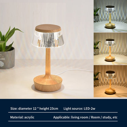 Crystal Mushroom Light Table Lamp Touch Sensor Dimmable Light