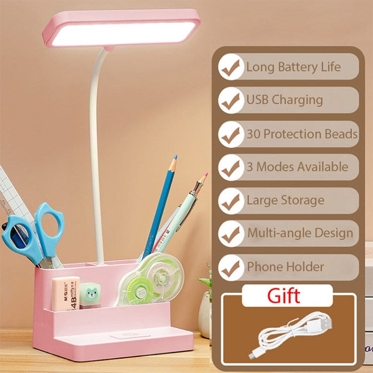 Children Table Lamp Pen Phone Holder Eye Protection Student Desk Reading Lamp