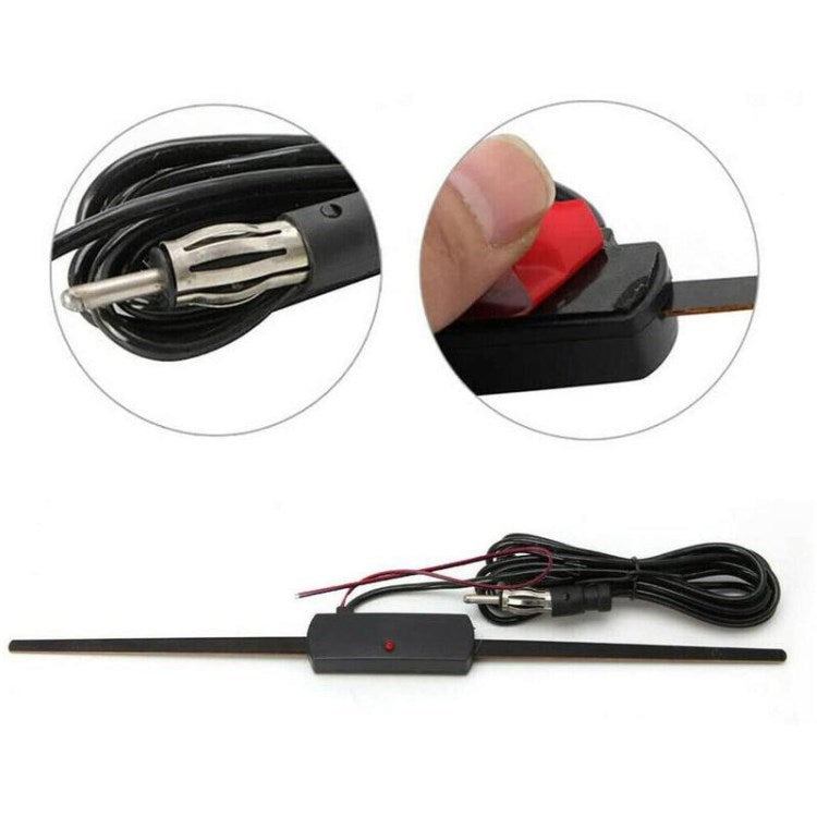 B0H2 12V Car Antenna Universal Vehicle Radio Stereo Hidden FM/AM \Antenna Kit Signal Amplifier