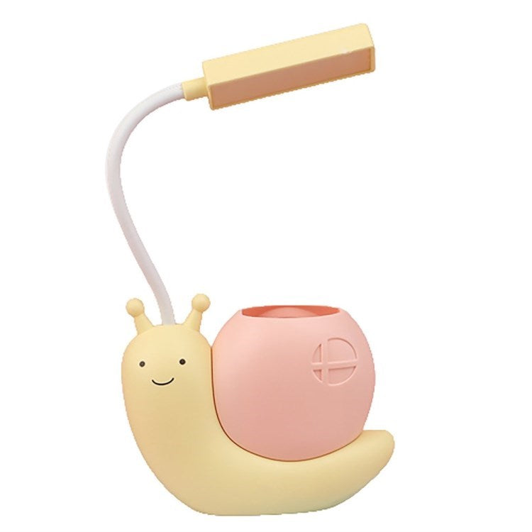 Snail Desk Lamp USB Charging Student Learning Eye Protection Reading Lamp Table Light with Pen Holder