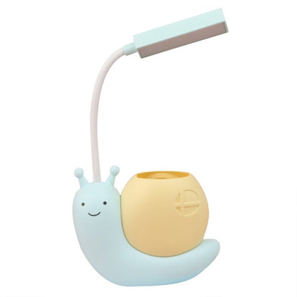 Snail Desk Lamp USB Charging Student Learning Eye Protection Reading Lamp Table Light with Pen Holder