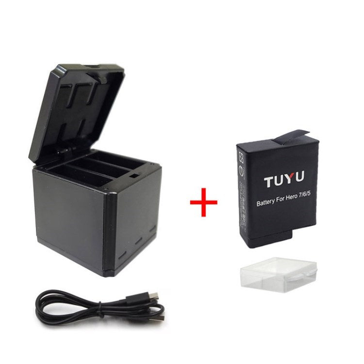 TUYU Camera Battery Charger for GoPro Hero 5 6 7 Black USB Battery Adapter