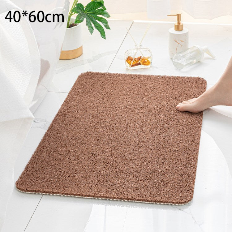 45x75cm Non-Slip Bathroom Shower Rug Carpet Durable Wear-Resistant PVC Bath Mat