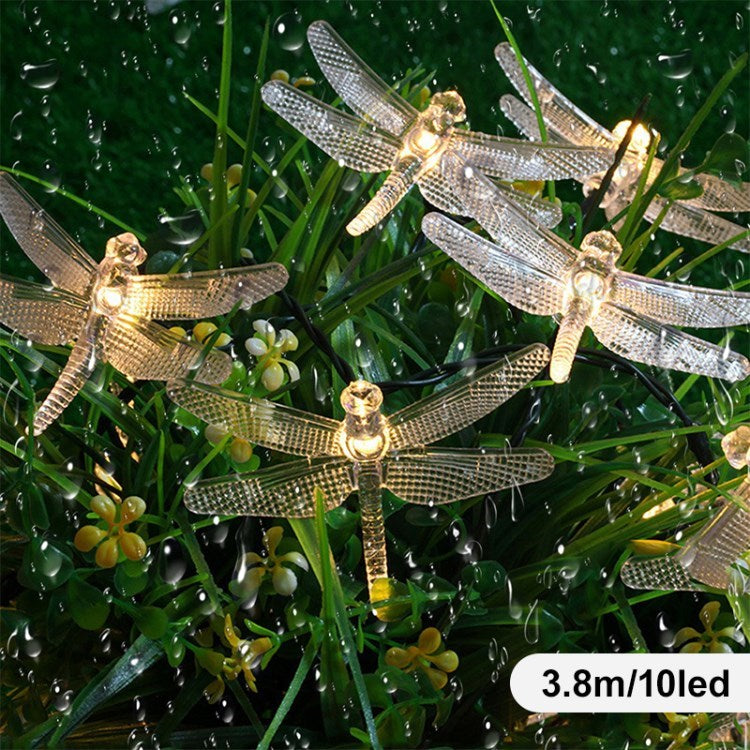 Dragonfly Solar String Lights Waterproof  Fairy Lights for Patio Homes Gardens