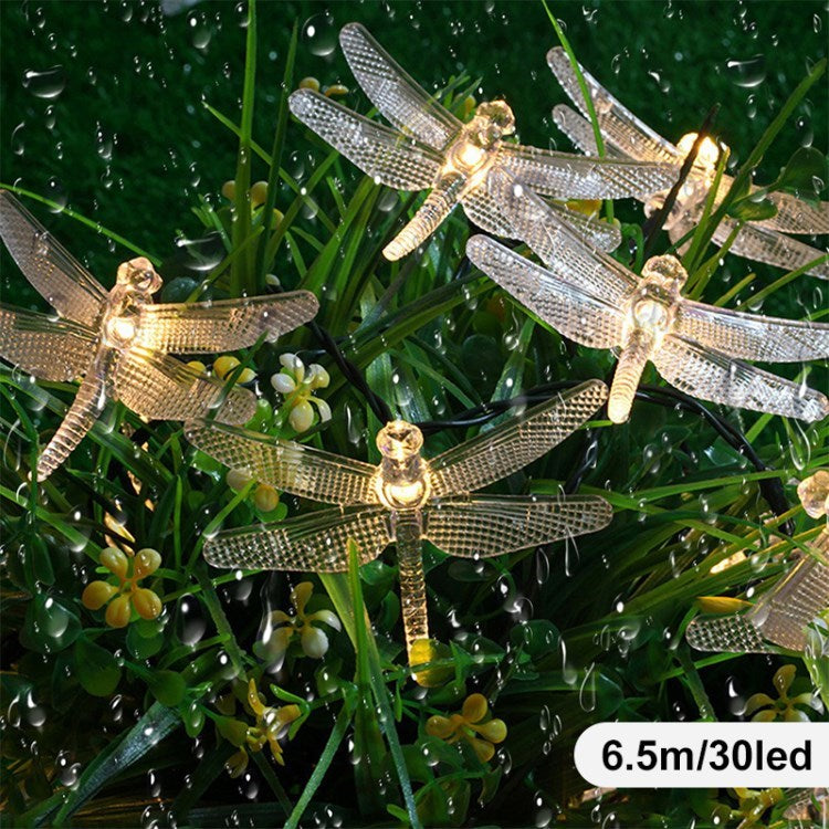 Dragonfly Solar String Lights Waterproof  Fairy Lights for Patio Homes Gardens