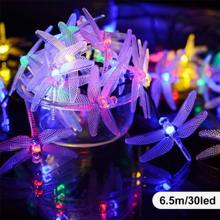 Dragonfly Solar String Lights Waterproof  Fairy Lights for Patio Homes Gardens