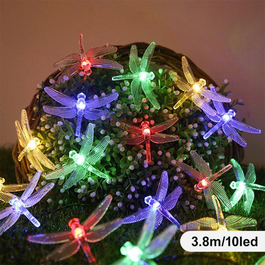 Dragonfly Solar String Lights Waterproof  Fairy Lights for Patio Homes Gardens