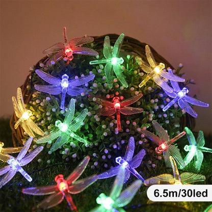 Dragonfly Solar String Lights Waterproof  Fairy Lights for Patio Homes Gardens