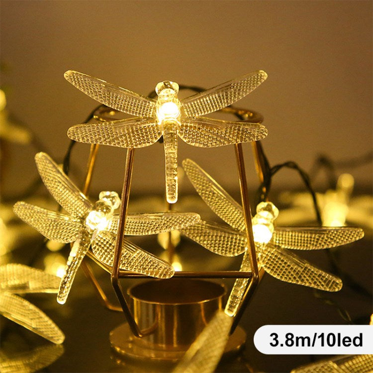 Dragonfly Solar String Lights Waterproof  Fairy Lights for Patio Homes Gardens