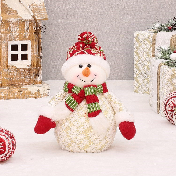 Christmas Decoration Santa Claus Snowman Figure Plush Toy Doll