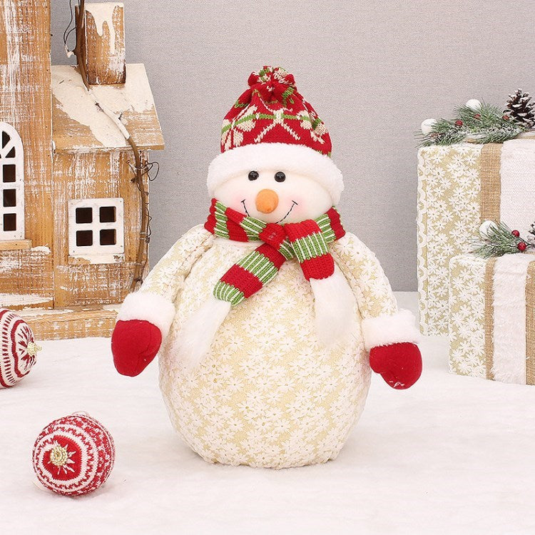 Christmas Decoration Santa Claus Snowman Figure Plush Toy Doll