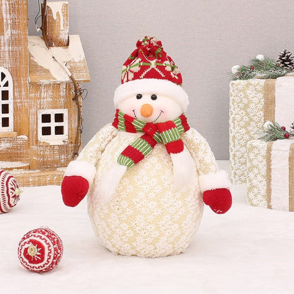 Christmas Decoration Santa Claus Snowman Figure Plush Toy Doll