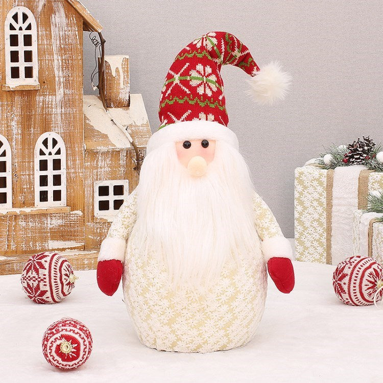 Christmas Decoration Santa Claus Snowman Figure Plush Toy Doll