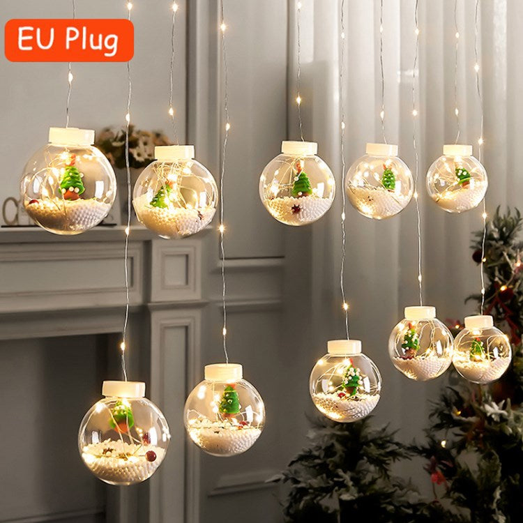 LED Curtain String Lights Christmas Wishing Ball Window Fairy Light String for Wedding Holiday Decoration