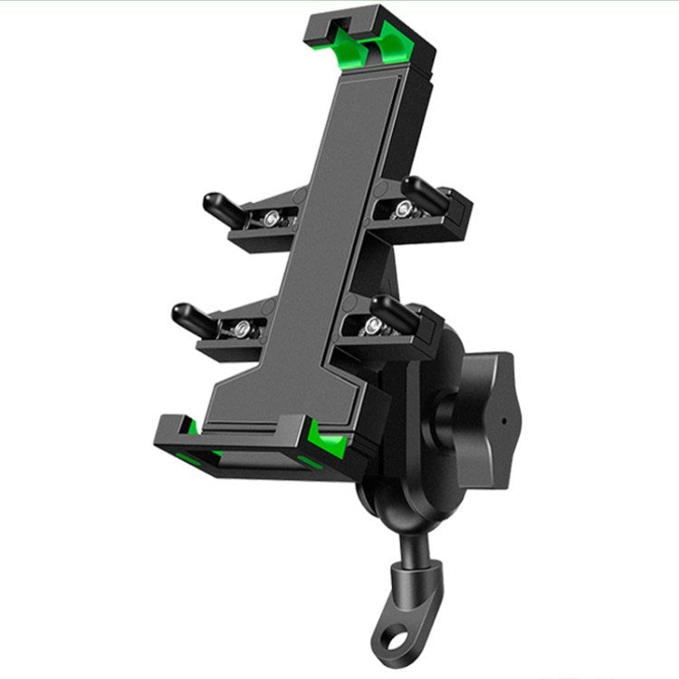 Aluminum Alloy Motorcycle Phone Holder Bike Smartphone Mount for 4.7-7.2 inch Devices - Rearview