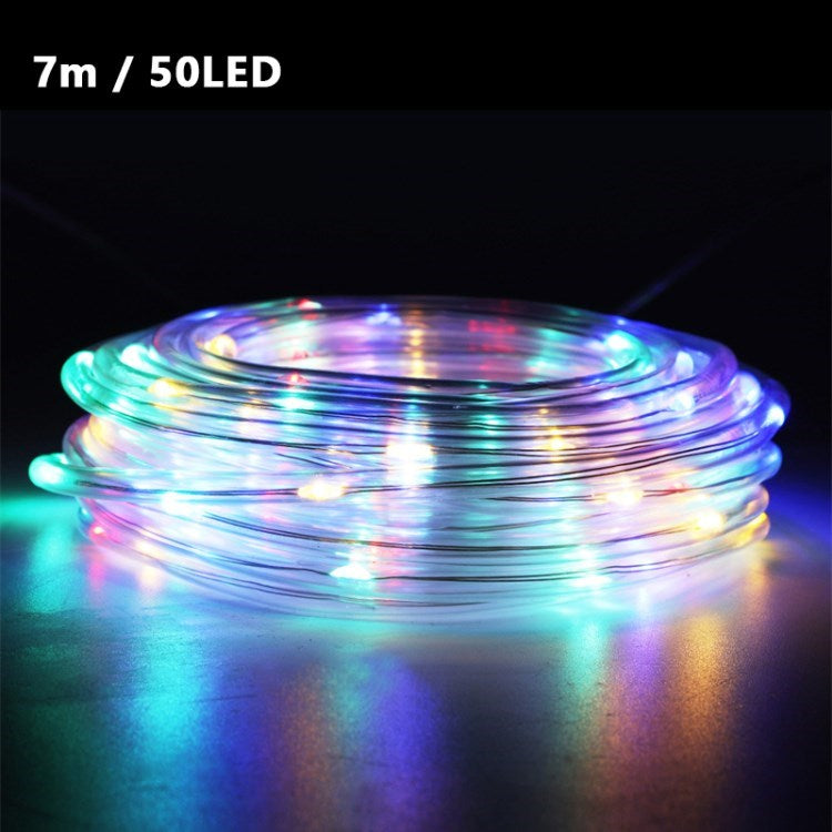 Solar Powered Fairy Light Waterproof Tube Light String with 8 Lighting Modes for Garden Wedding Party Decor