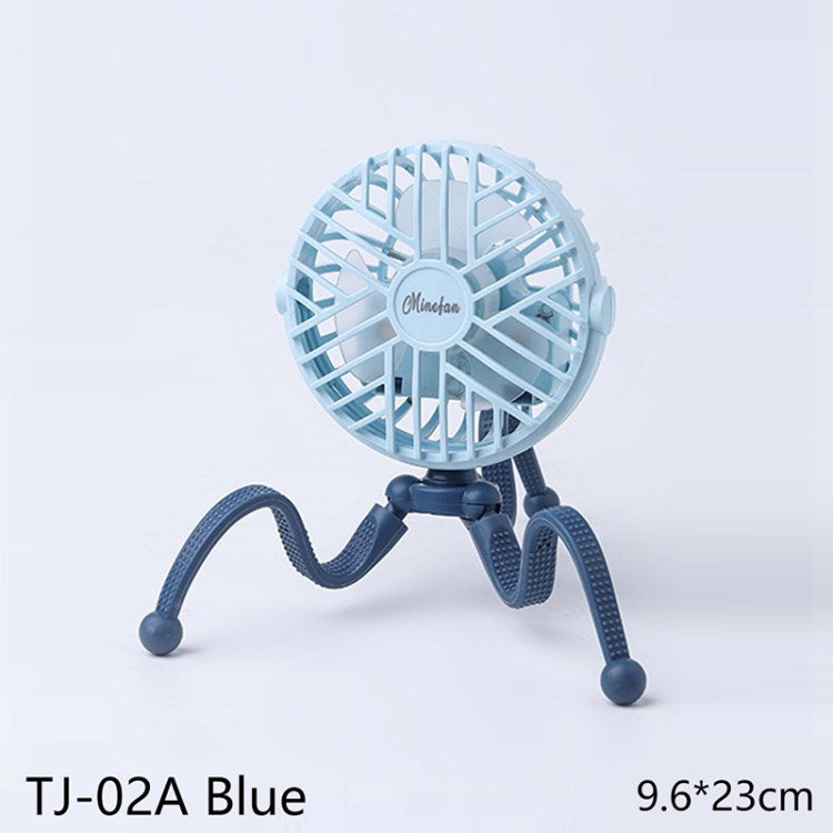 Stroller Fan 500mAh Battery Operated Flexible Tripod Clip On Fan 3 Speeds Handheld Personal Fan for Car Seat Crib Bike