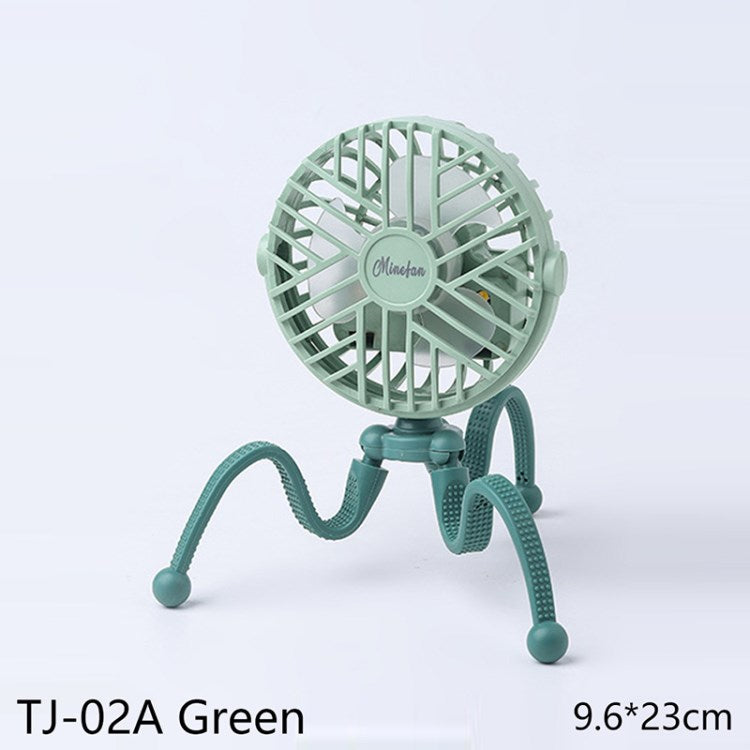 Stroller Fan 500mAh Battery Operated Flexible Tripod Clip On Fan 3 Speeds Handheld Personal Fan for Car Seat Crib Bike