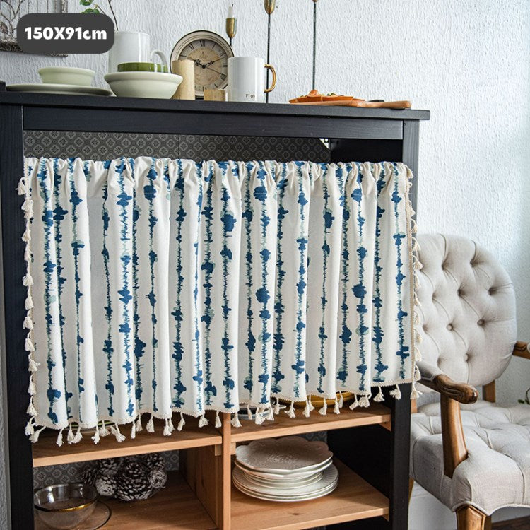 YMQY Kitchen Curtain Bathroom Tier Curtain Window Short Small Cafe Curtain Through the Rod