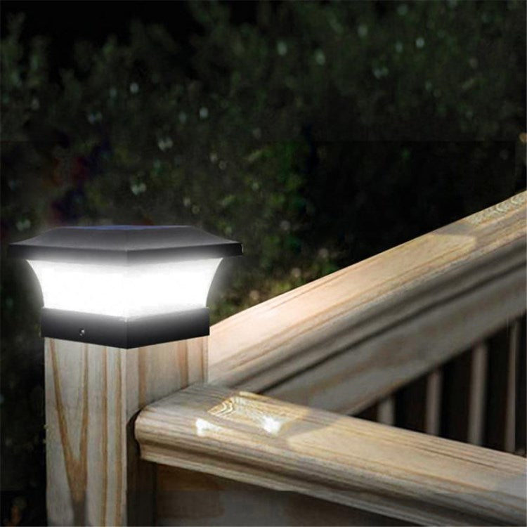 3W Solar Outdoor Post Light Vintage High Brightness Pillar Light Fence Cap Light for Garden Deck Patio