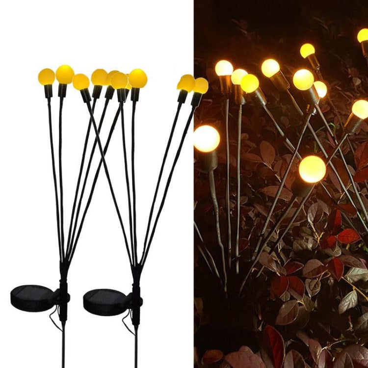 Solar Firefly Light Outdoor Waterproof Starburst Swaying Garden Light Party Decorative Light for Yard Garden Pathway