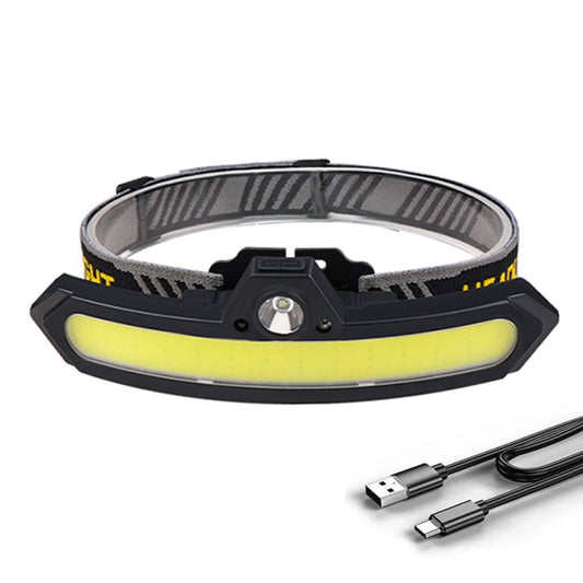 TD15802 COB Headlamp 1200mAh Rechargeable Fishing Headlight Outdoor Floodlight Flashlight