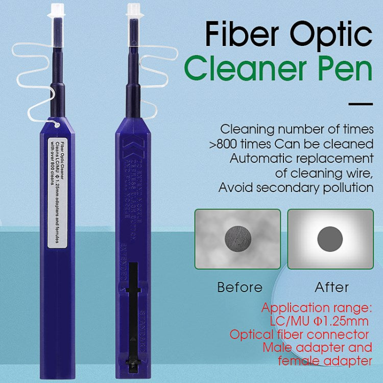 2Pcs FTTH Optical Fiber Cleaning Tool for SC FC ST LC Our SC / LC Connector 1.25mm / 2.5mm Fiber Cleaner Pens