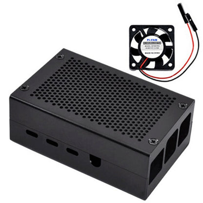 Compatible with Raspberry Pi 4 Model B Aluminum Alloy Case Cooling Shell Box