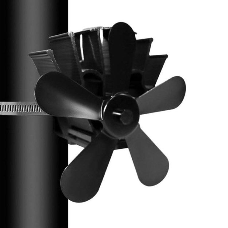 YL602 Wood Stove Fan 4 Blades Fireplace Fan Heat Powered Wall-Mount Fireplace Fan for Wood Log Burner