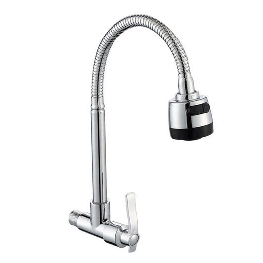 Kitchen Faucet 360-Degree Rotation Head Flexible Wall-Mounted Cold Water Tap