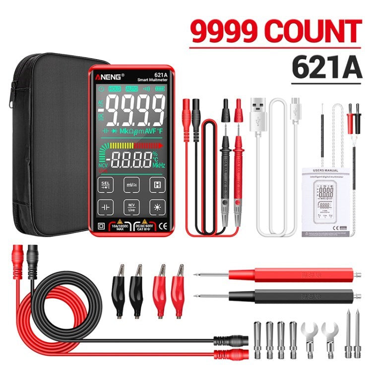 ANENG 621A Digital Multimeter Intelligent 9999 Counts Auto Range NCV Meter Rechargeable Tester