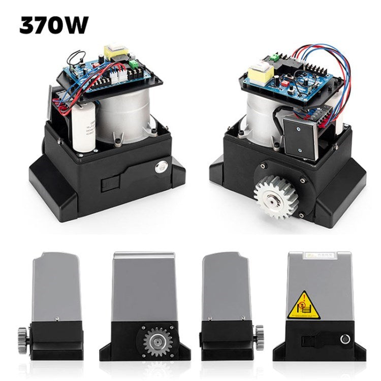 370W / 550W 800-1200kg Electric Automatic Sliding Gate Opener Kit with 2 Remote Controls Infrared Sensor Gate Operator Hardware Kit