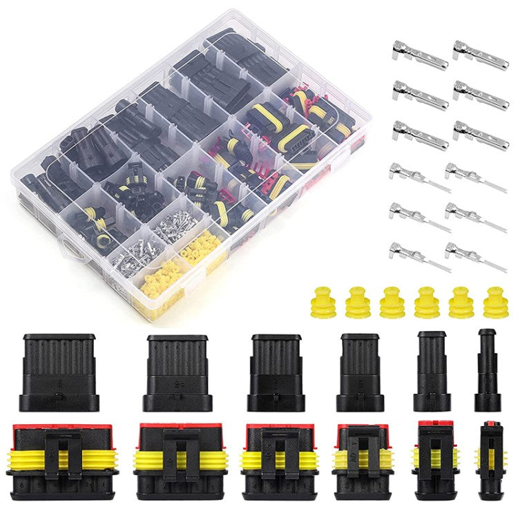 Waterproof Car Cable Connector Set Automotive Electrical Wire Connector Plug Kit 1 / 2 / 3 / 4 Pin Connectors Male and Female