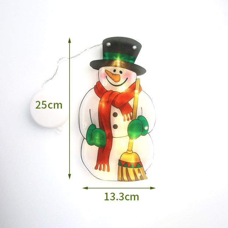 Christmas Window Decorative LED Light Battery Powered Xmas Hanging Light with Suction Cup Hook