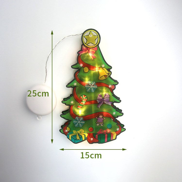 Christmas Window Decorative LED Light Battery Powered Xmas Hanging Light with Suction Cup Hook