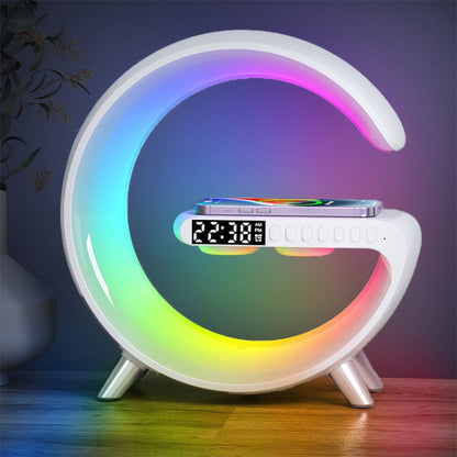 N69 Multifunctional APP Control 15W Wireless Charger Bluetooth Speaker Clock Atmosphere Light