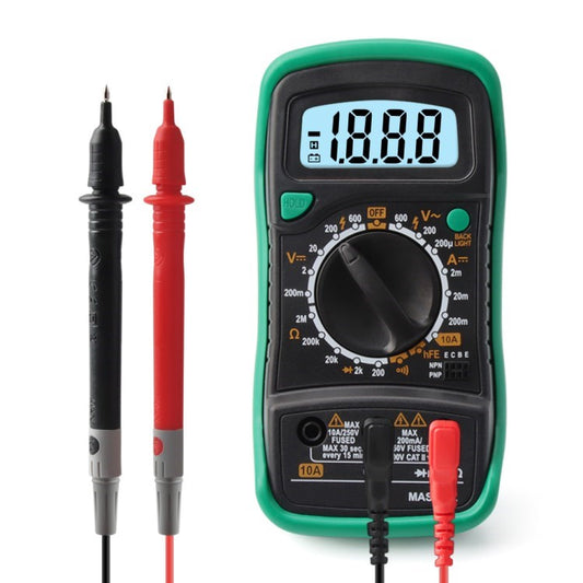 MAS830L Portable LCD Display Digital Multimeter Resistance AC / DC Voltage Tester Backlit High Precision Electrician Meter