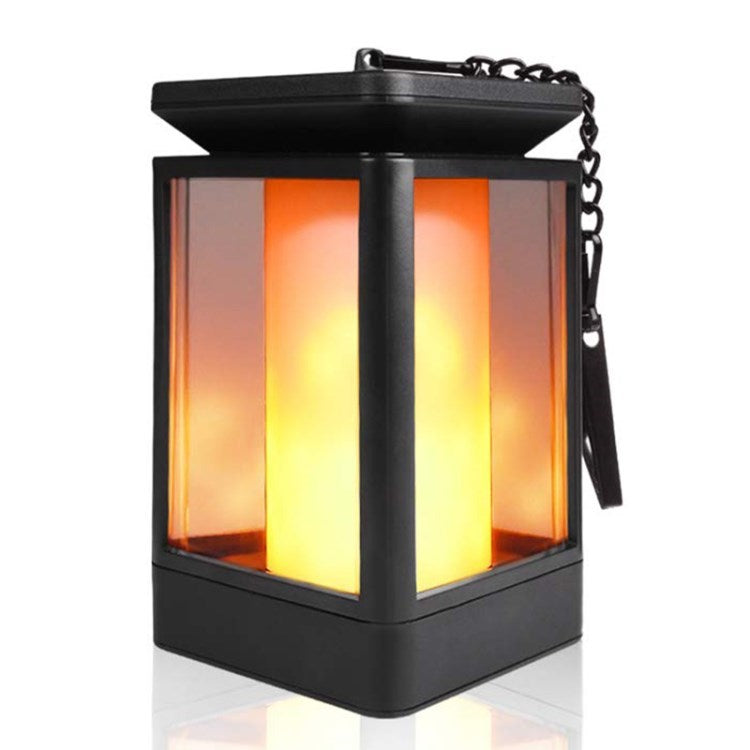 Outdoor Solar Lantern Waterproof Patio Garden Yard LED Flame Decorative Lamp Hanging Light