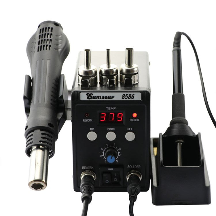 SUMSOUR 8586 760W 220V Soldering Station 2-in-1 SMD Hot Air Rework Soldering Iron Station