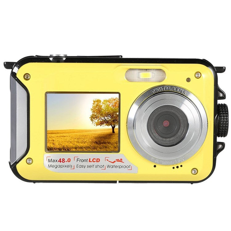 HD368 Waterproof Digital Camera Full HD 2.7K 48MP 16X Underwater Camera with Dual Screen