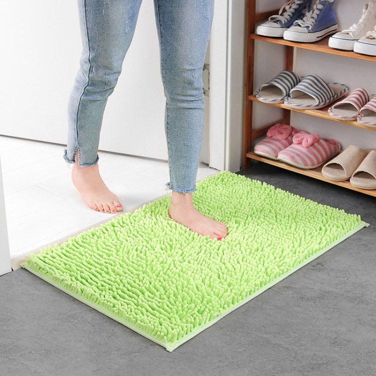 Chenille Floor Mat 50x80cm Soft Bath Rug Absorbent Non-Slip Bathroom Rug Machine Washable Bathroom Fluffy Carpet