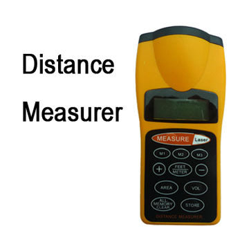 Ultrasonic Distance Measurer Laser Point Distance Measuring Tool for Realtor Builders - Yellow