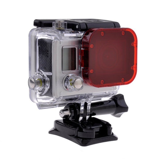 Red Snap-on Underwater Color Correction Dive Housing Filter for Gopro Hero 3