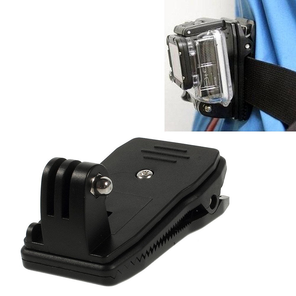 360 Degree Rotary Backpack Strap Quick Release Clamp Mount for Gopro 3+ 3 2