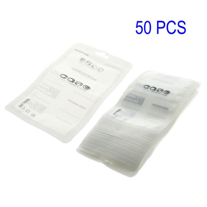 White 50Pcs/Lot Ziplock Packging Bag Waterproof Plastic Bags for Phone Case, Size: 10.5 x 10cm