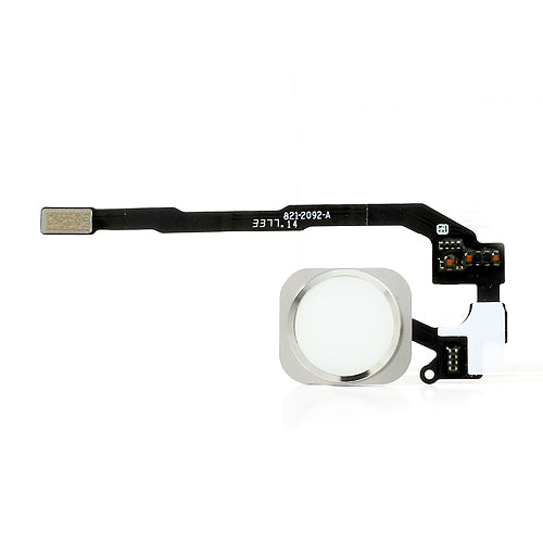 White Home Button with PCB Membrane Flex Cable Part for iPhone 5s (OEM)