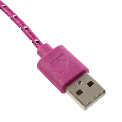 Rose 2M Nylon Woven MicroUSB V8 Data Charge Cable for Samsung HTC LG Nokia Sony etc